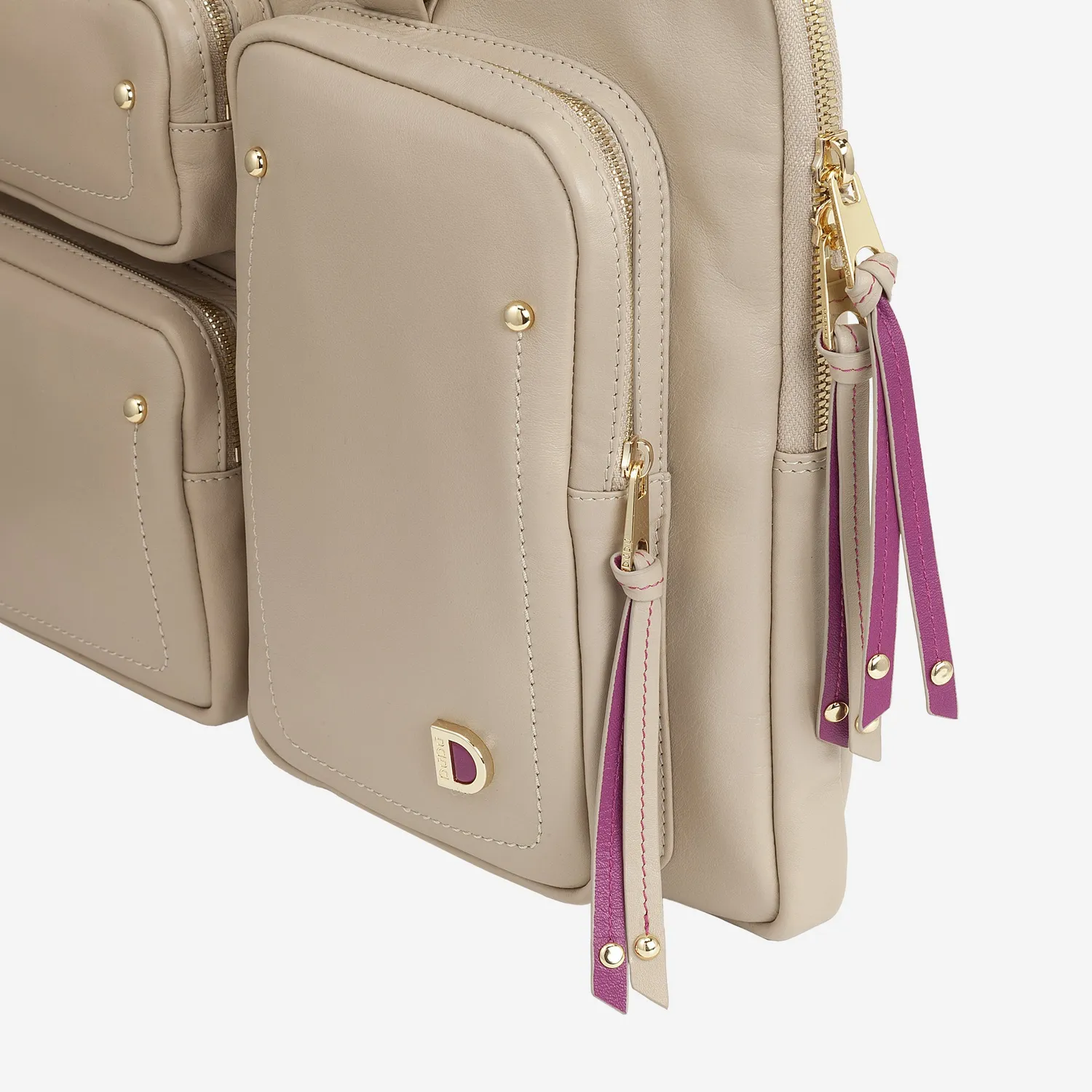 DuDubags Dots jobbveske Grigio sabbia skinn