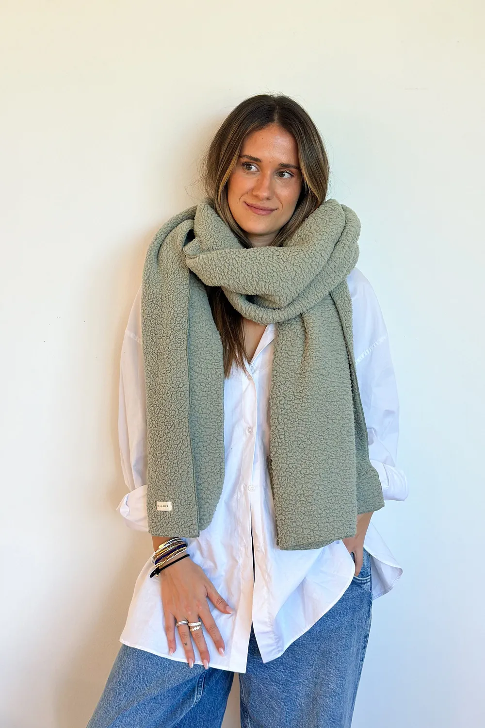 De La Mur Polo skjerf lysegrønt maxi 49x240 cm varmt