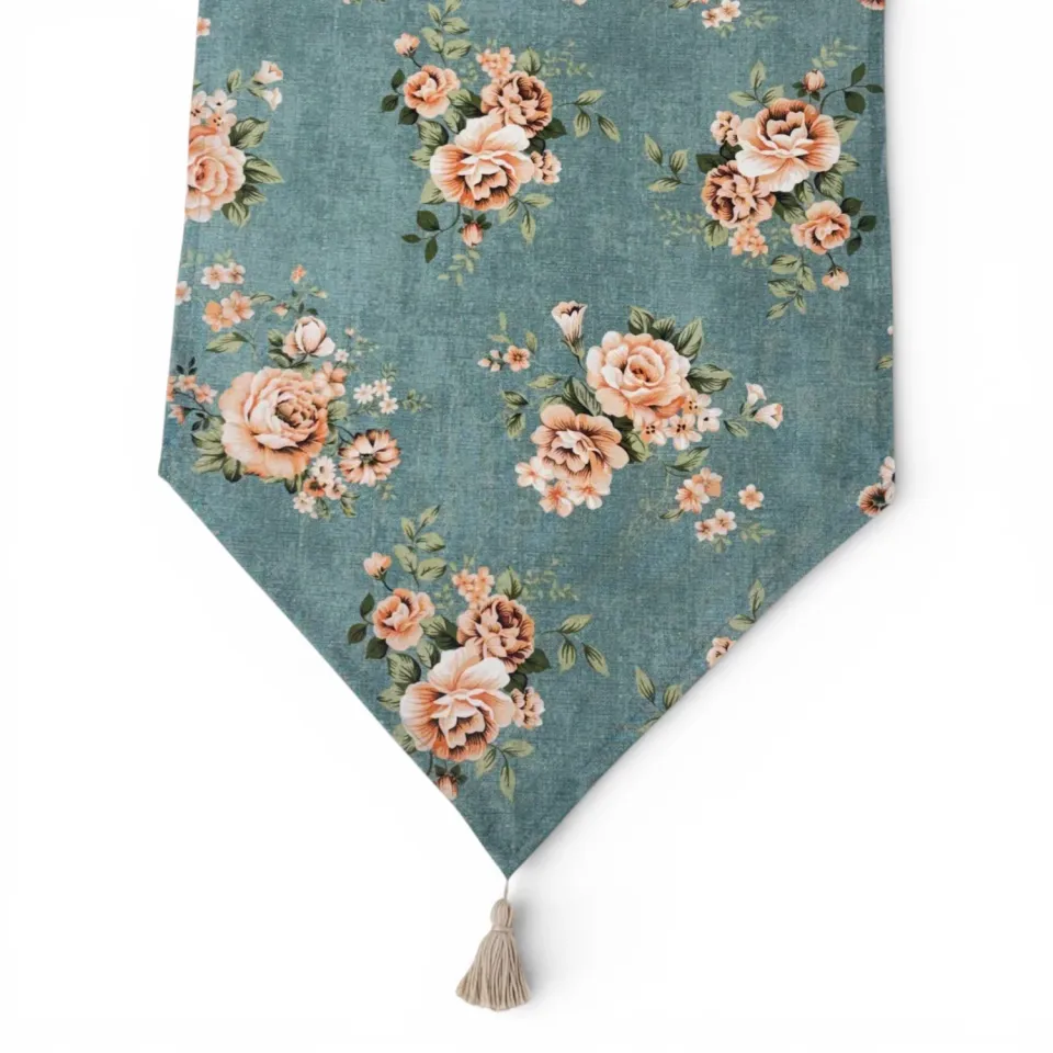 De La Mur Tivo bordloeper blaa blomst 41x165 cm
