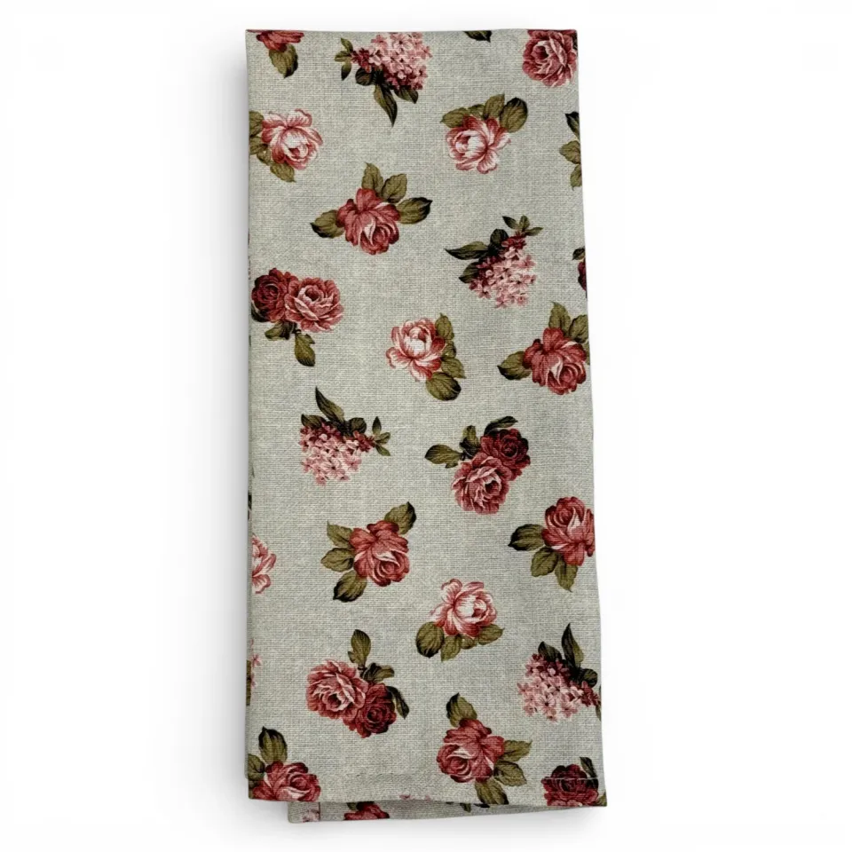 De La Mur Anto kjøkkenhåndkle rosa blomster