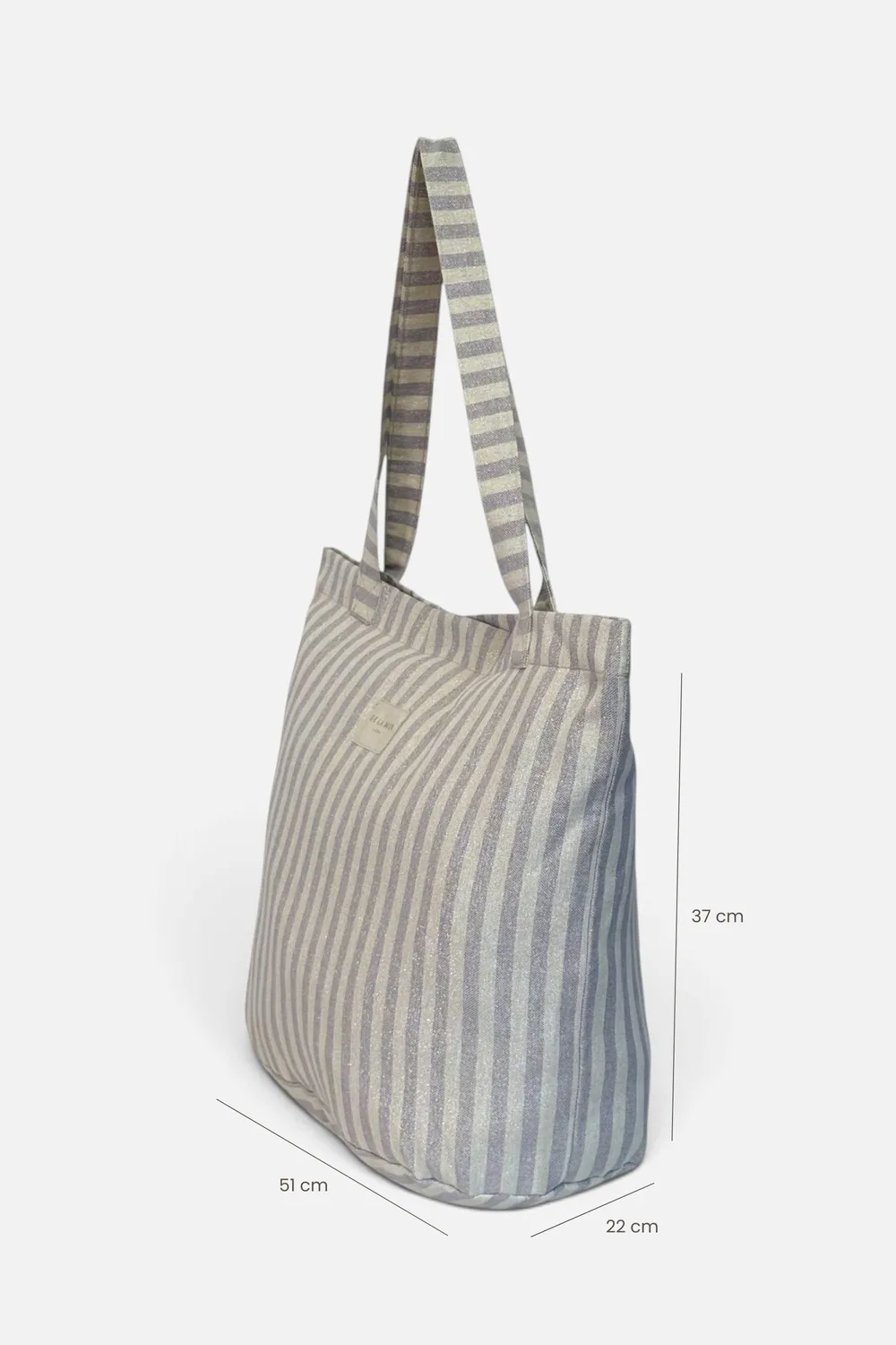 De La Mur Lulil shopper stor glidelås – lilla lurex