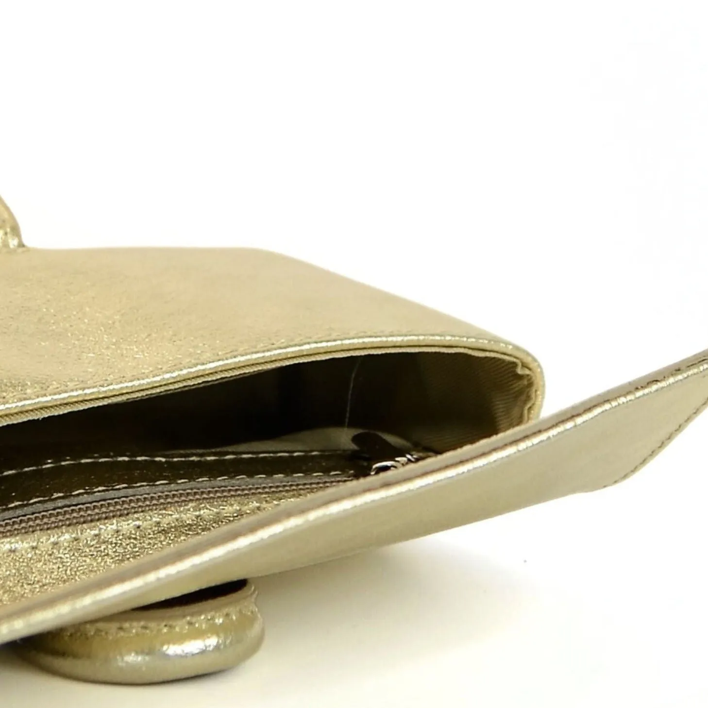 Latalia Barletta clutch veske gull skinn