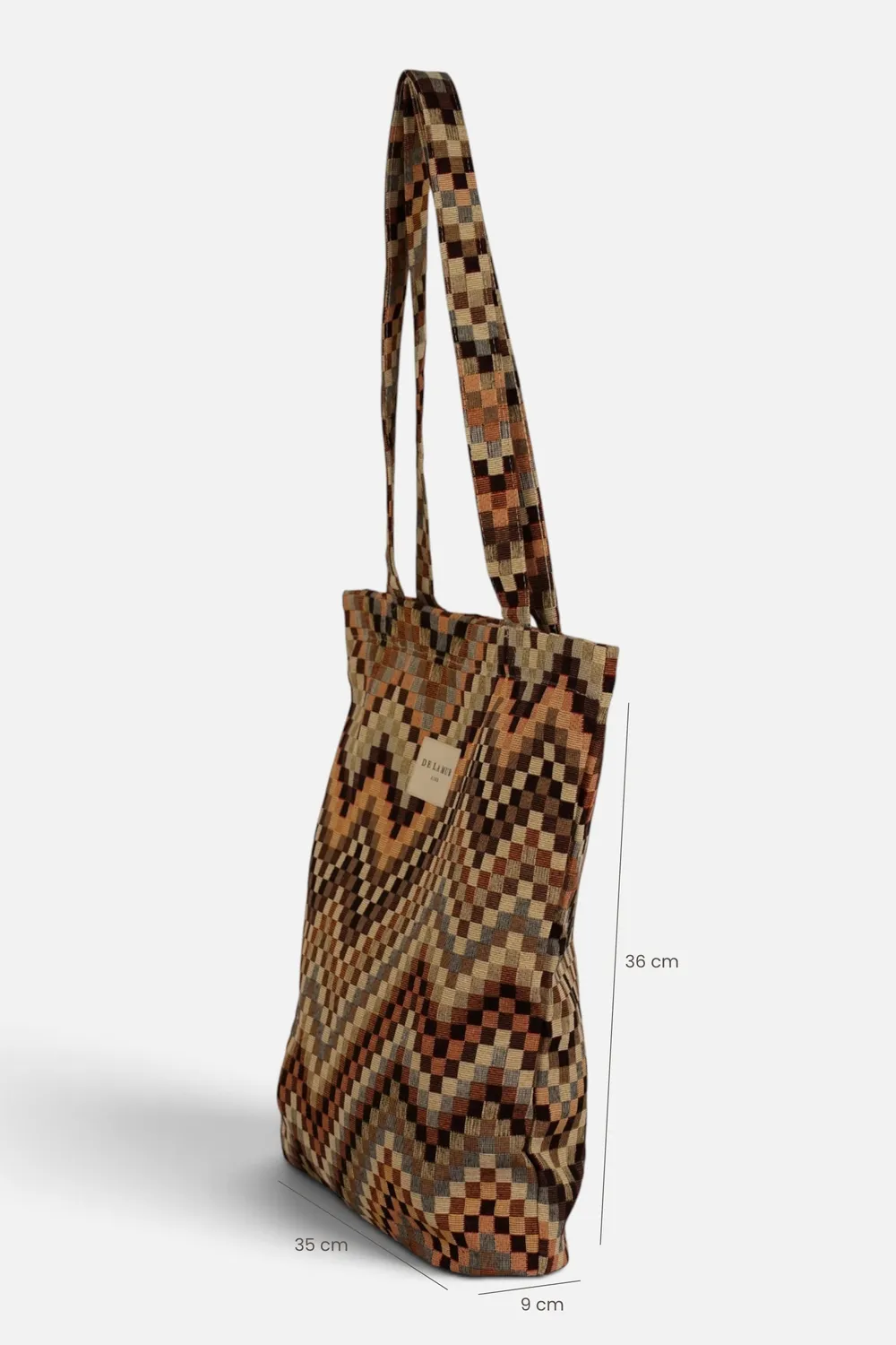 De La Mur Pier totebag brun beige 35 cm