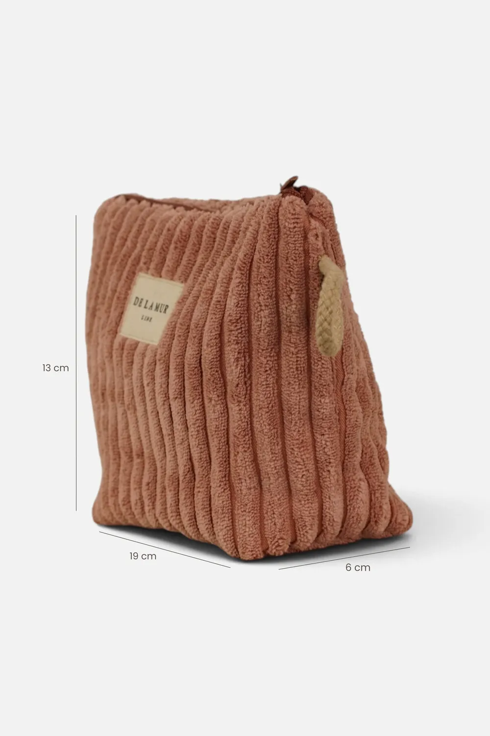 De La Mur Crepe liten toalettmappe 19 cm rosa
