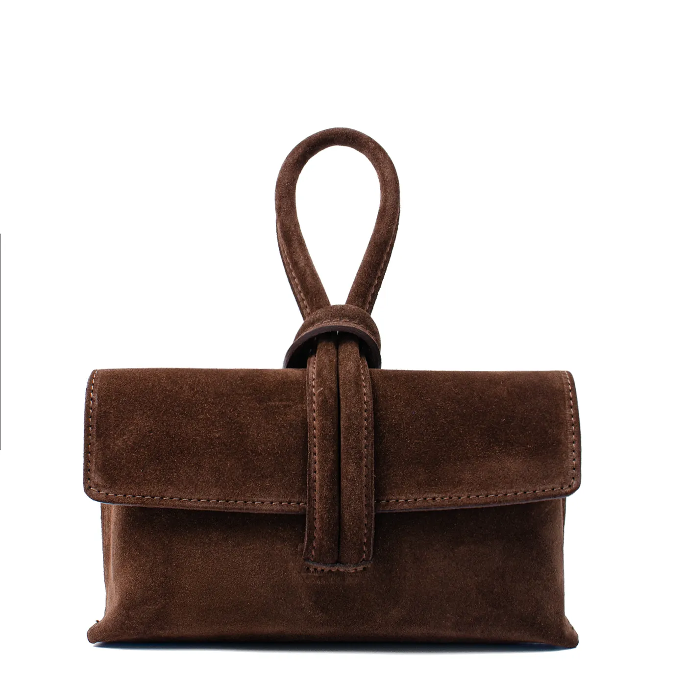 Latalia Barletta clutch 23x5x13 cm brun semsket