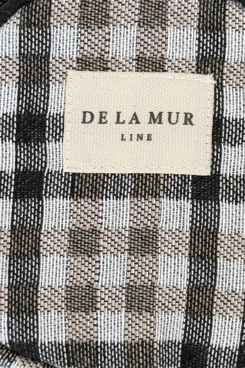 De La Mur Lian myntpung rund beige rutete