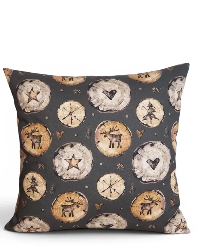 De La Mur Deer putetrekk 50x50 cm fjellmønster beige