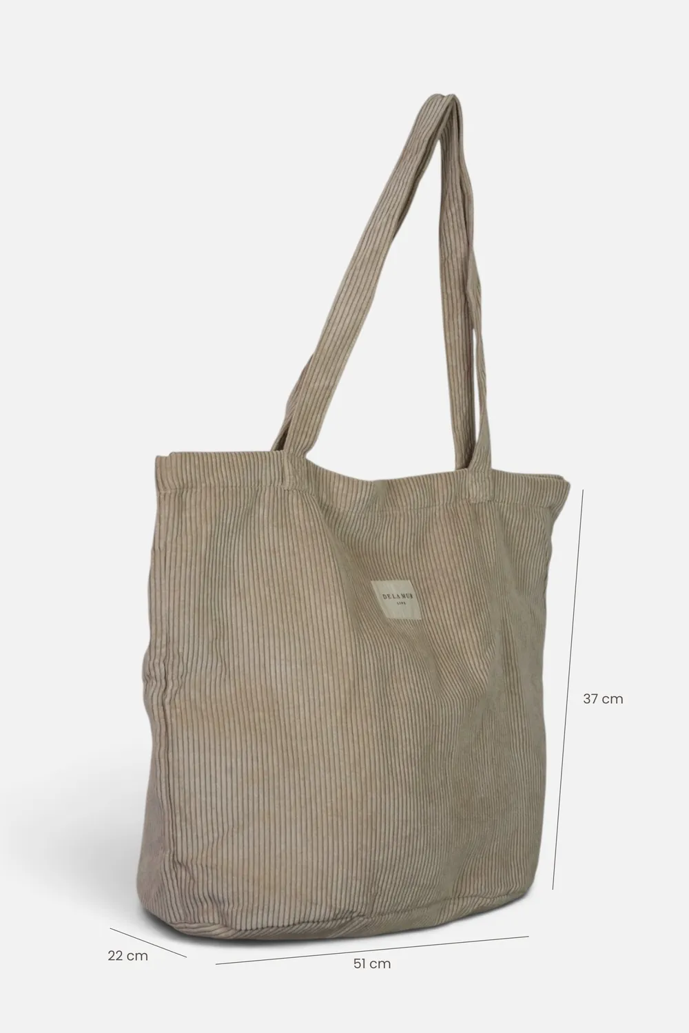 De La Mur Tofe shopper beige kordfløyel 51 cm