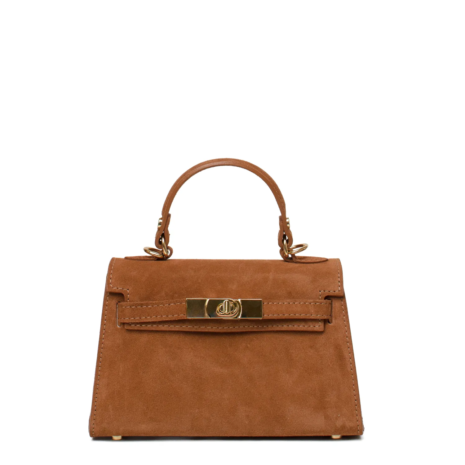 Latalia Trento skinnveske mocka camel