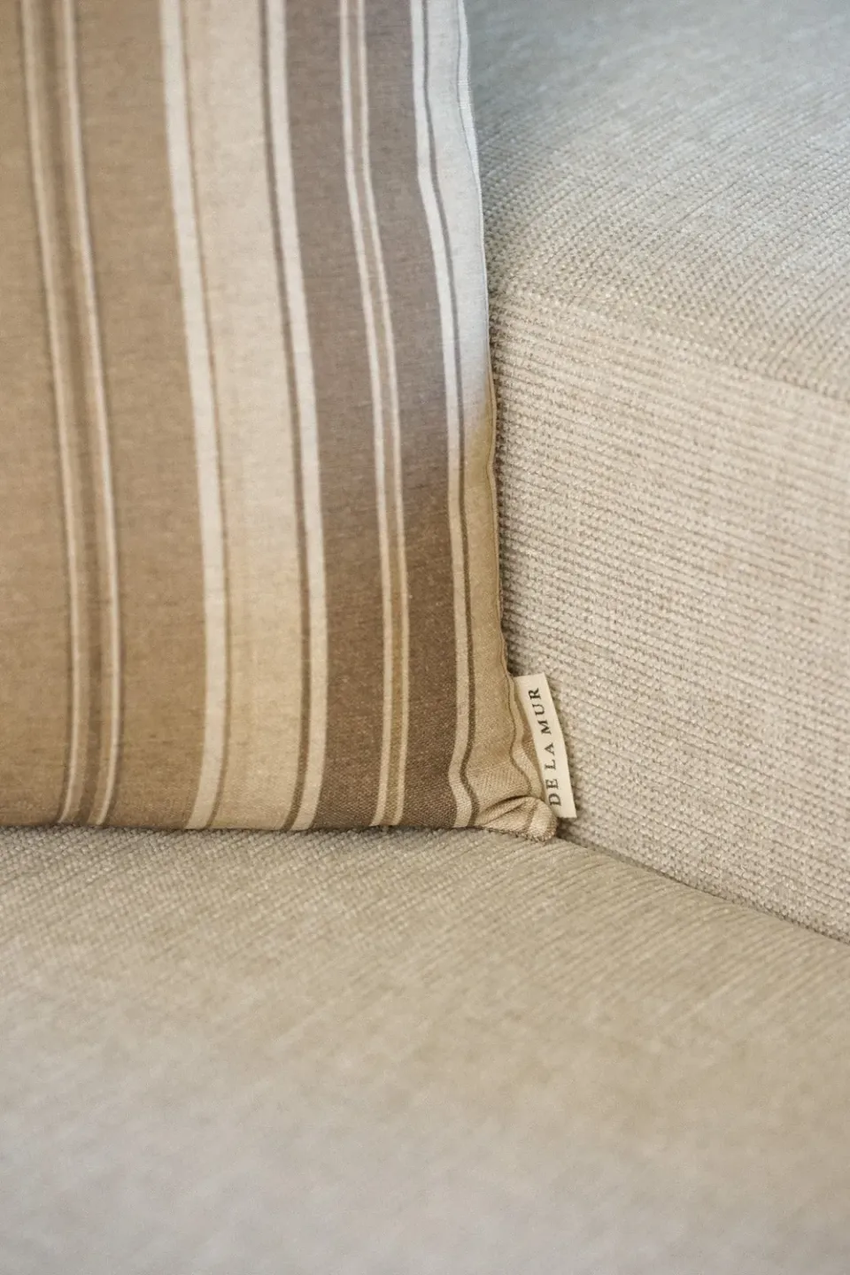 De La Mur Soro putetrekk stripet brun beige
