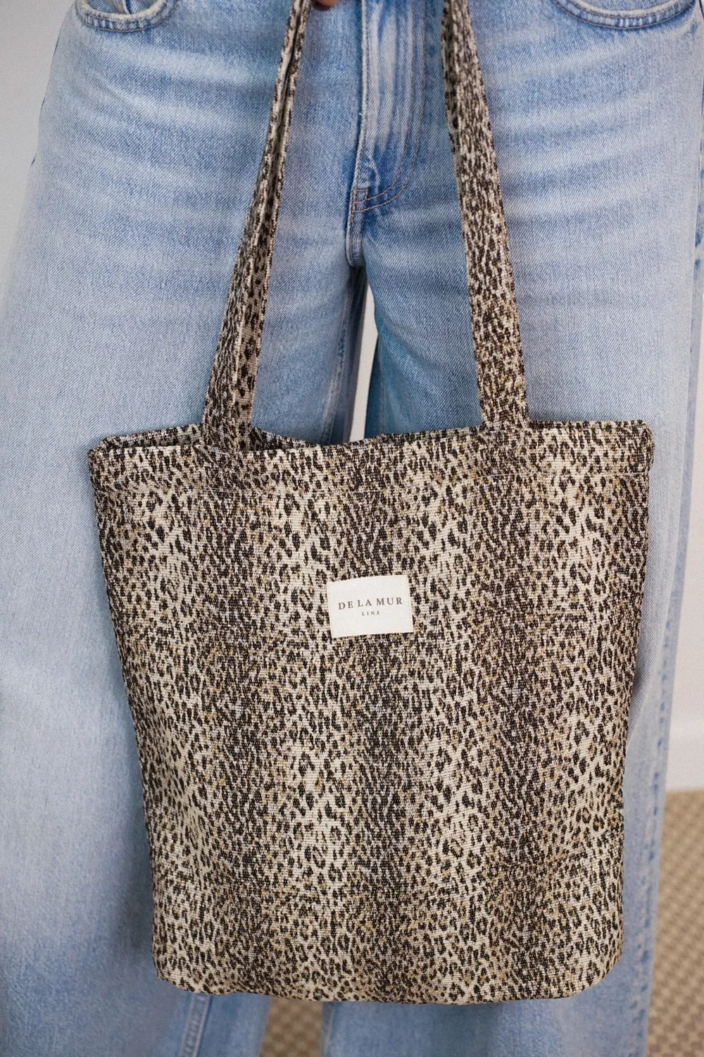 De La Mur Leo totebag 35 cm leopard glidelås