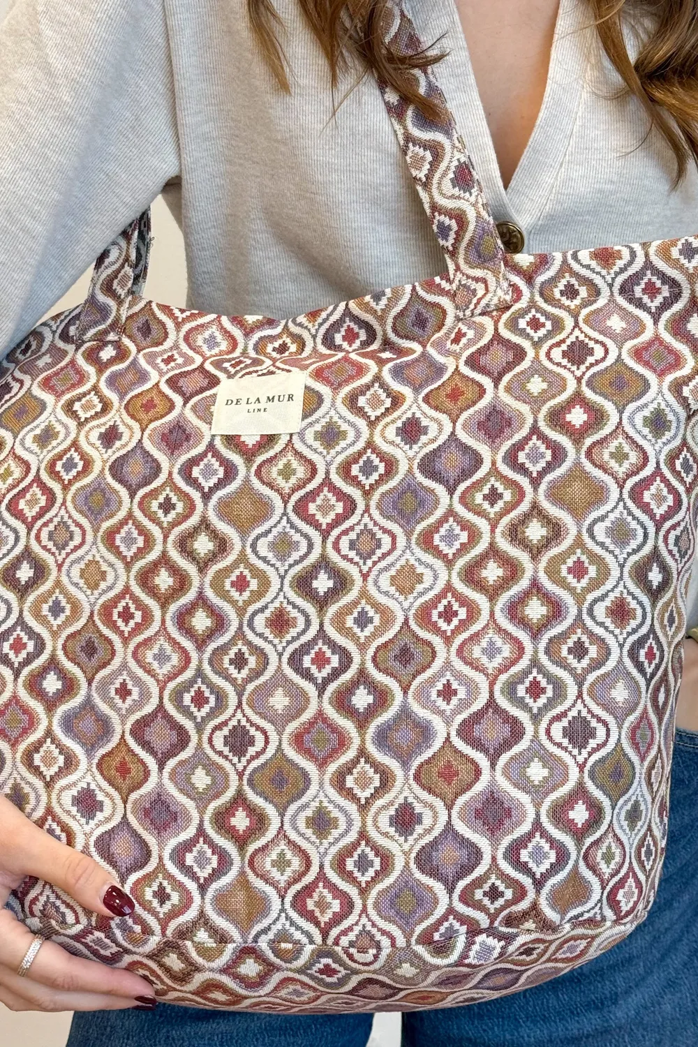 De La Mur Onda Bolsa Grande shopper rosa glidelås