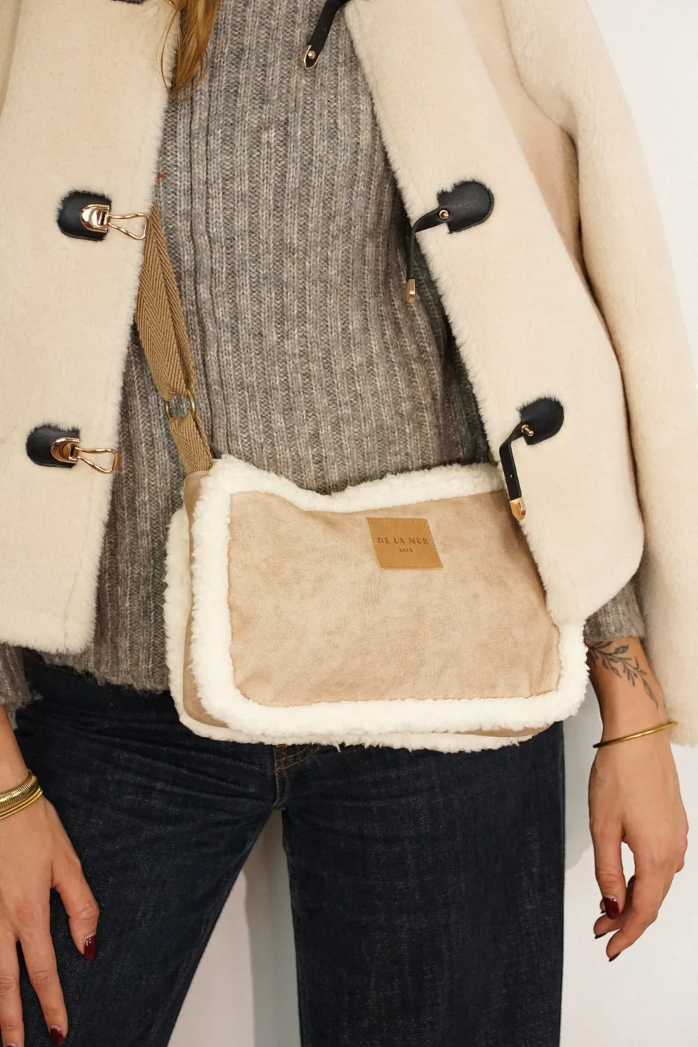 De La Mur Cipria skulderveske liten teddy camel