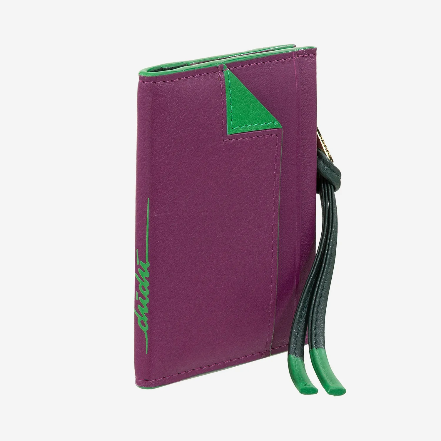 DuDubags Sibilla kortholder dame fuchsia skinn