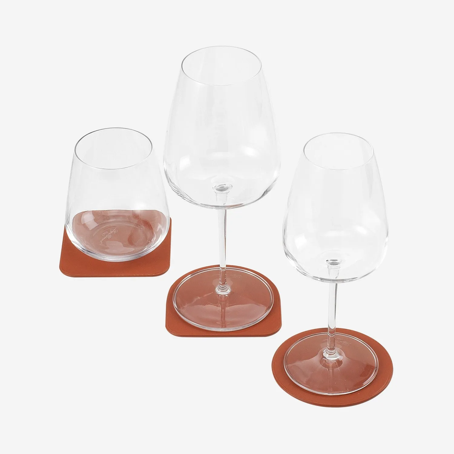 DuDubags Coaster glassbrikker kanel 3-pakning skinn