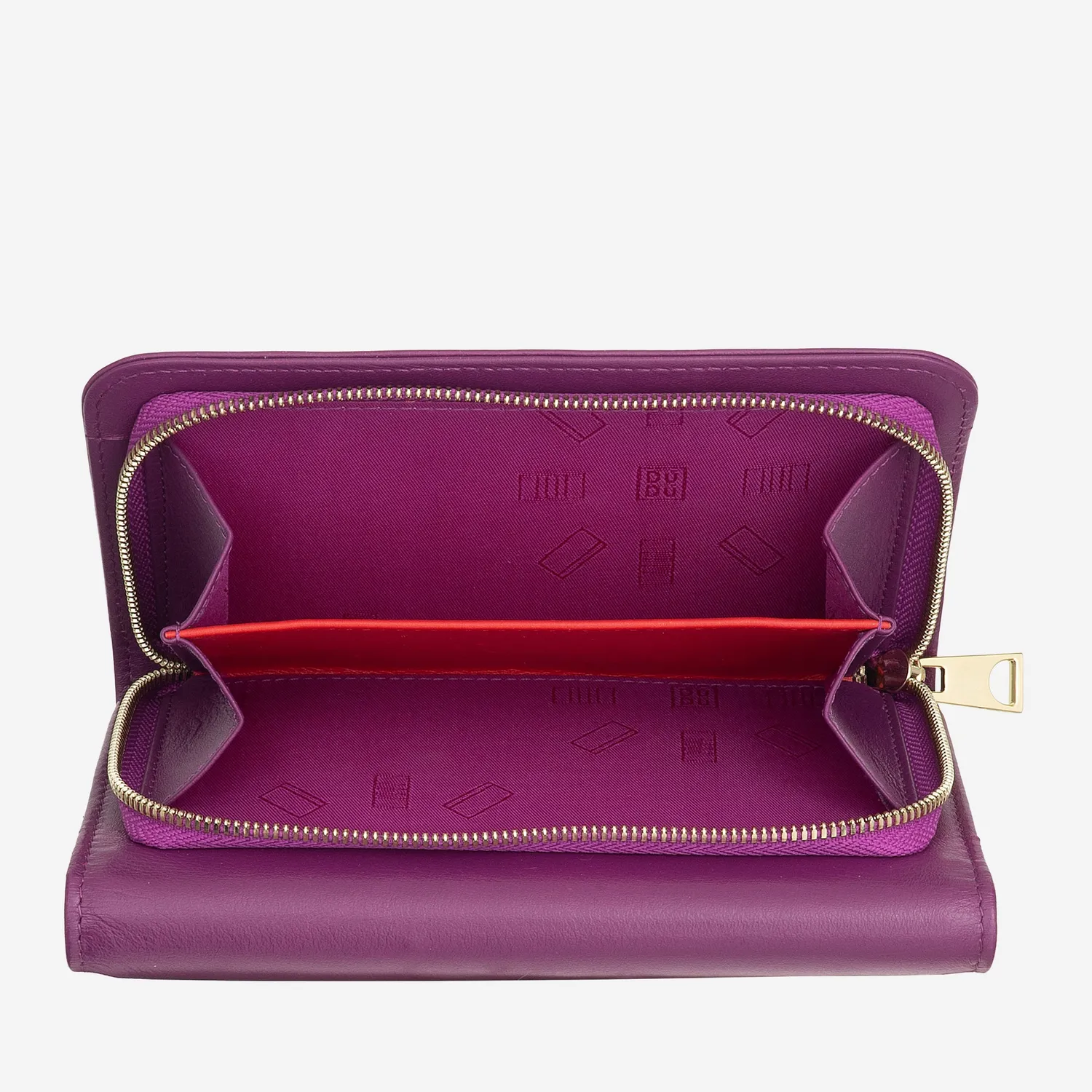 DuDubags Cannes lommebok svart lavendel nappaskinn