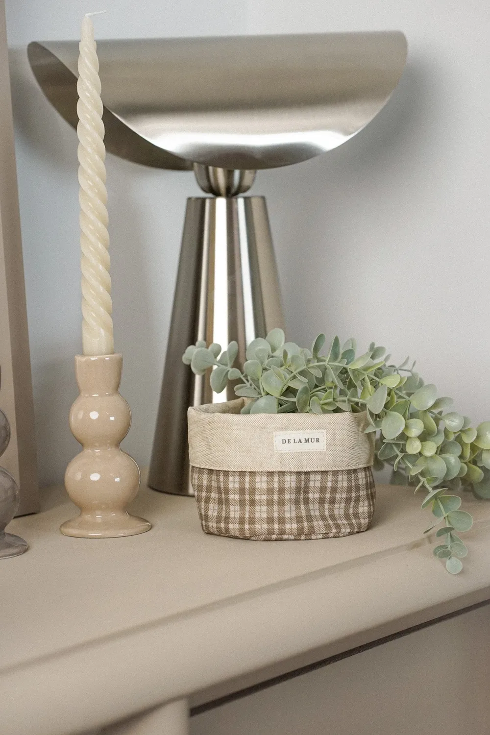 De La Mur Cast kurv liten beige 11,5 cm