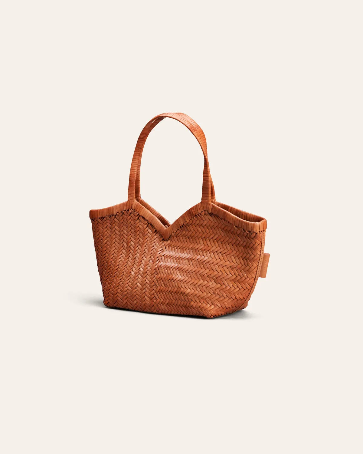 Cala Jade Humi S tote Sun Burn flettet skinn