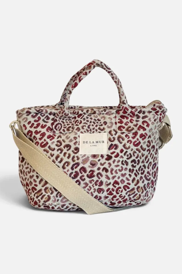 De La Mur Talco skulderveske leopard rosa