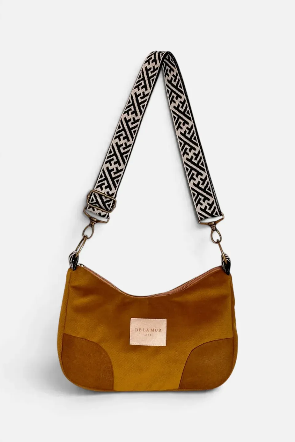 De La Mur Olive liten veske sennep 32x18 cm