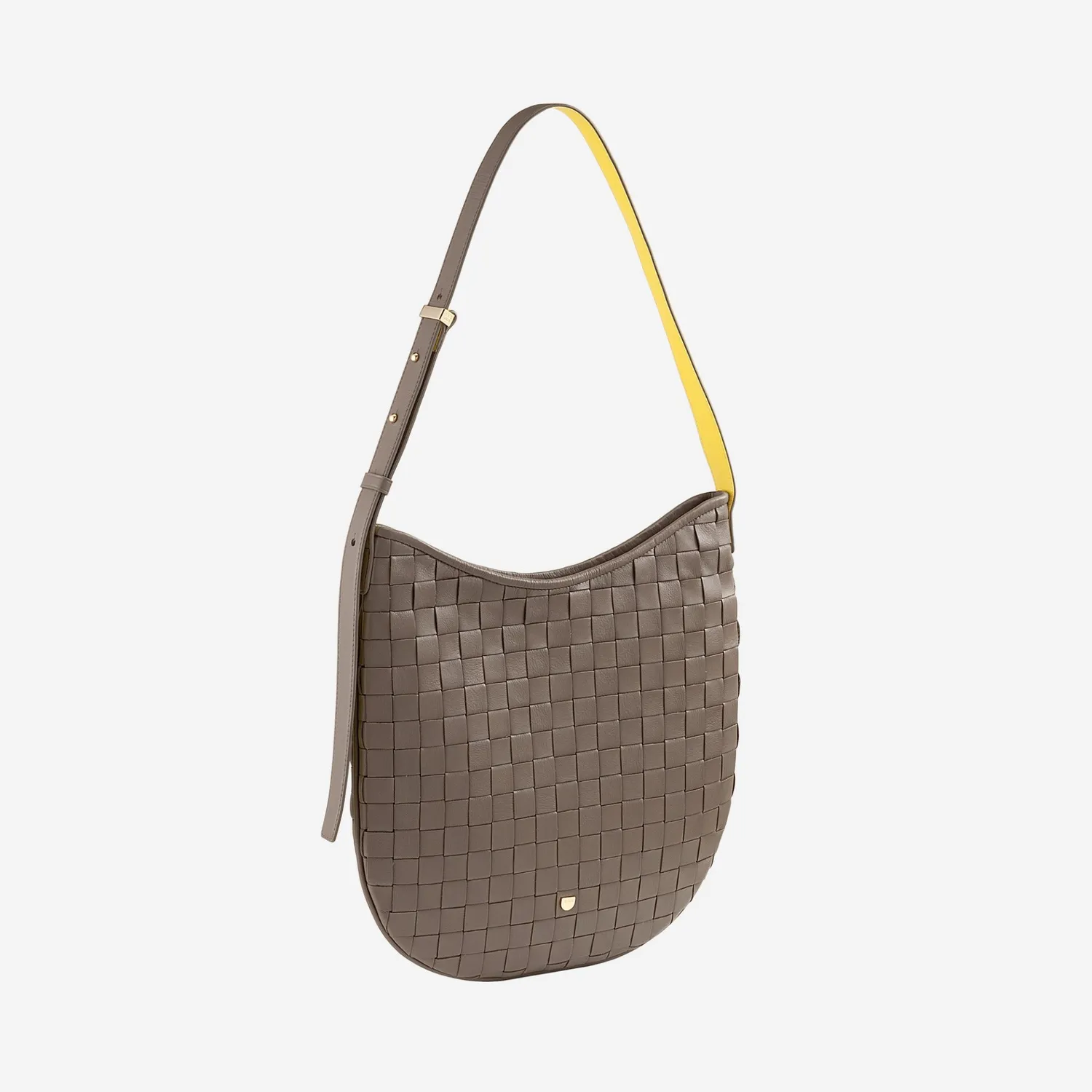 DuDubags Sylvie skulderveske taupe flettet skinn
