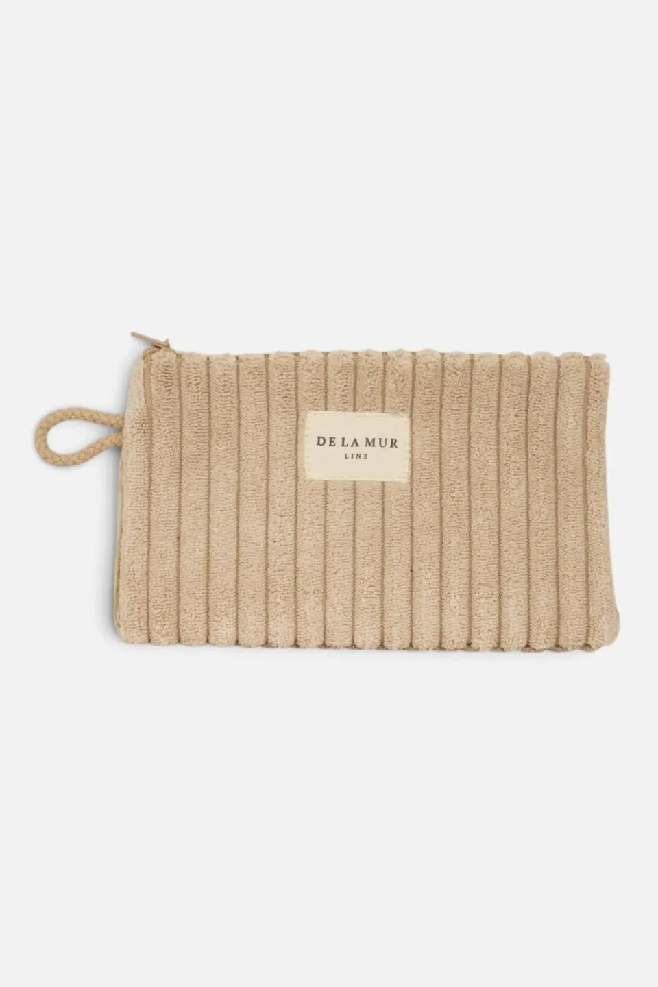 De La Mur Mini Neceser Moka toalettmappe beige kordfløyel