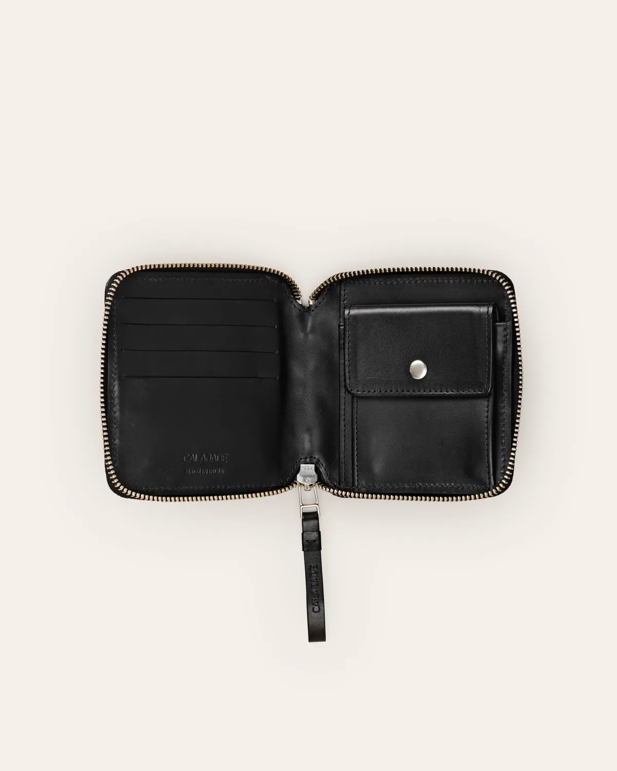 Calajade Iggi lommebok svart nubuck skinn
