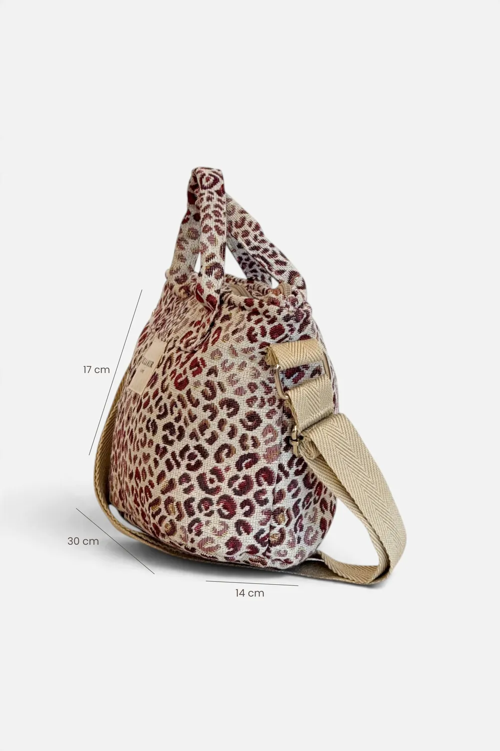 De La Mur Talco skulderveske leopard rosa