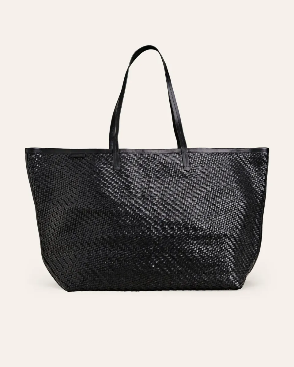Cala Jade Isai XL shopper svart flettet sauskinn