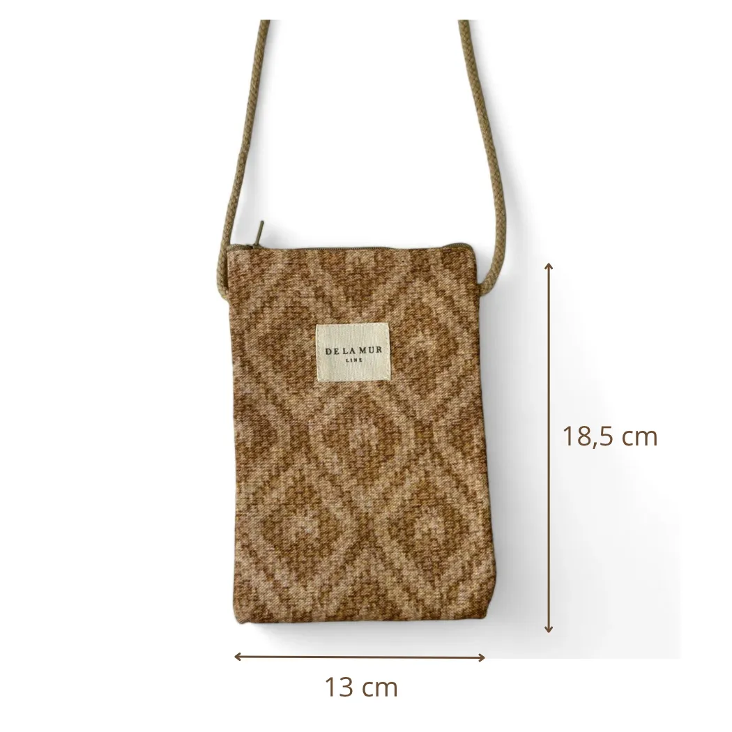 De La Mur Fati liten mobilveske beige 13 cm