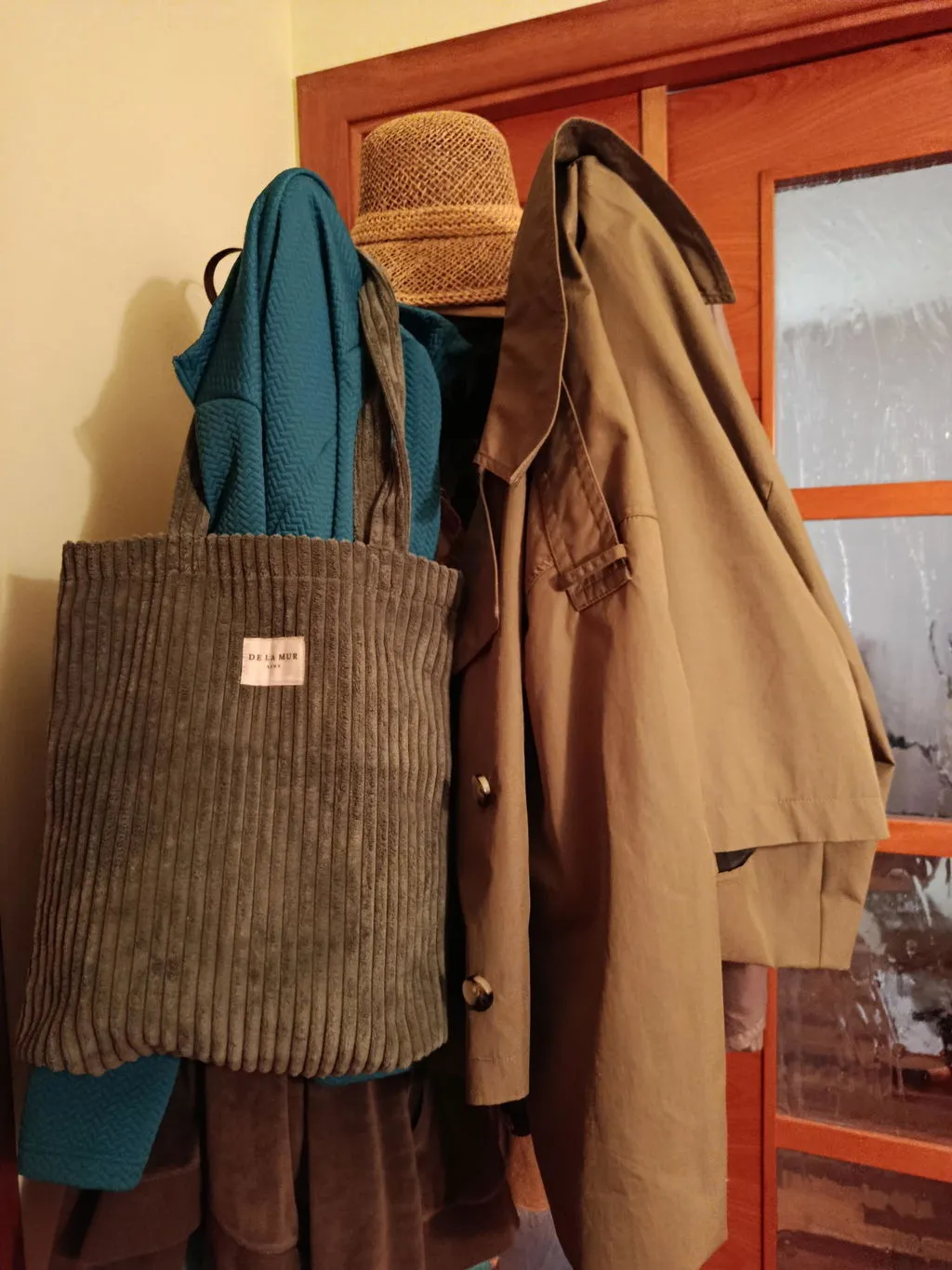 De La Mur Musgo totebag kordfløyel grønn