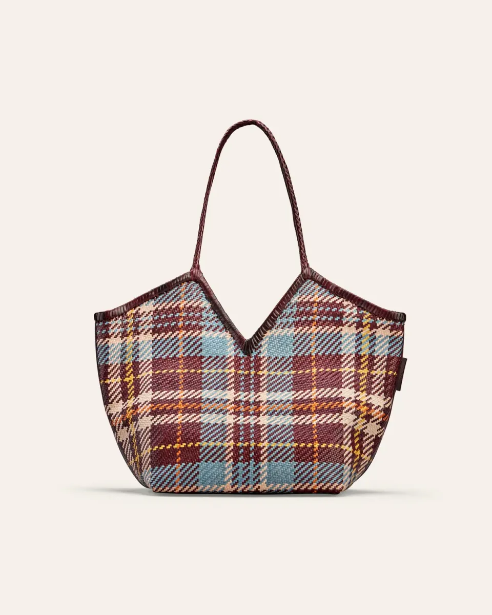 Cala Jade Humi tote Pille Tartan bøffelskinn PC