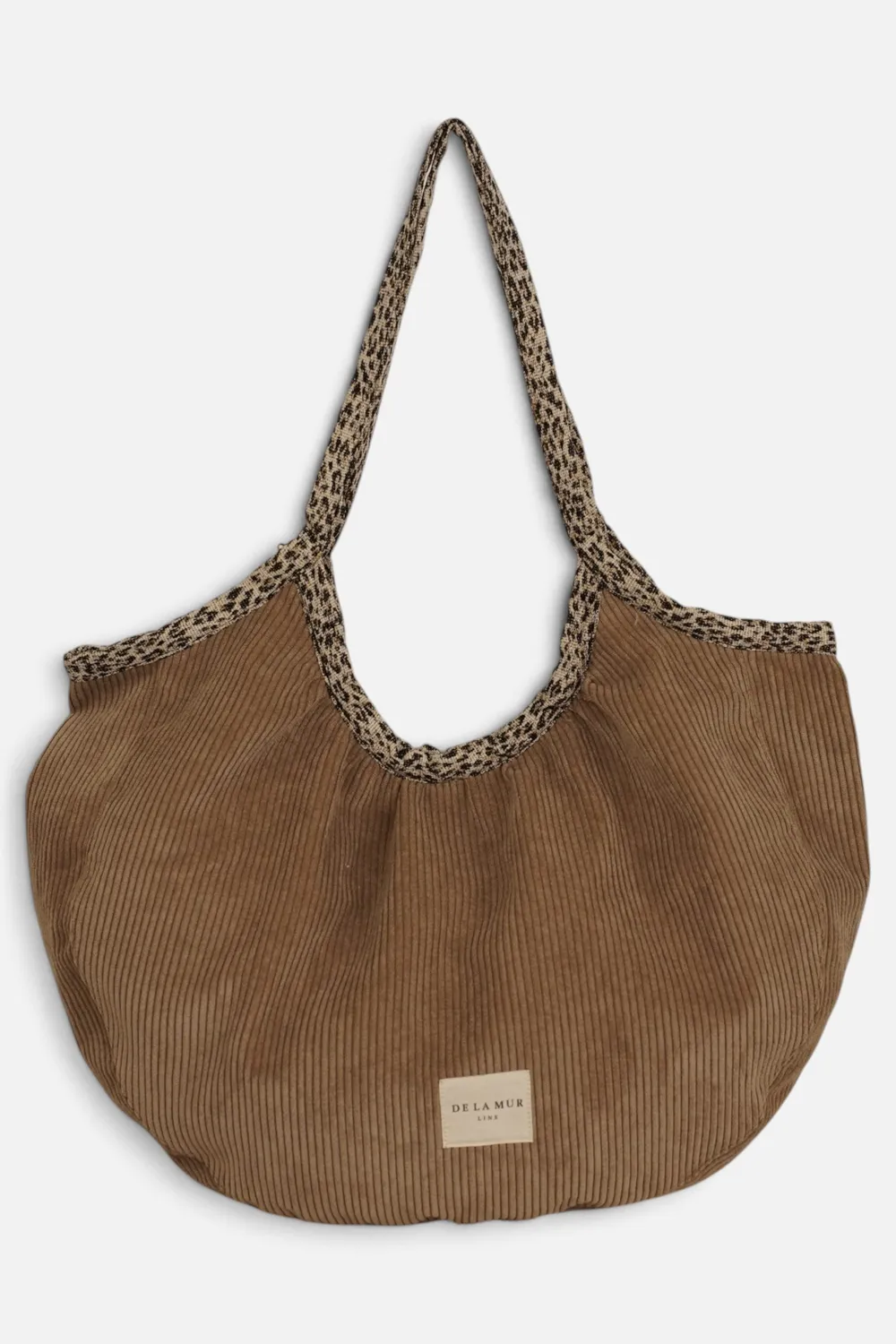 De La Mur Toast shopper beige kordfløyel leopard