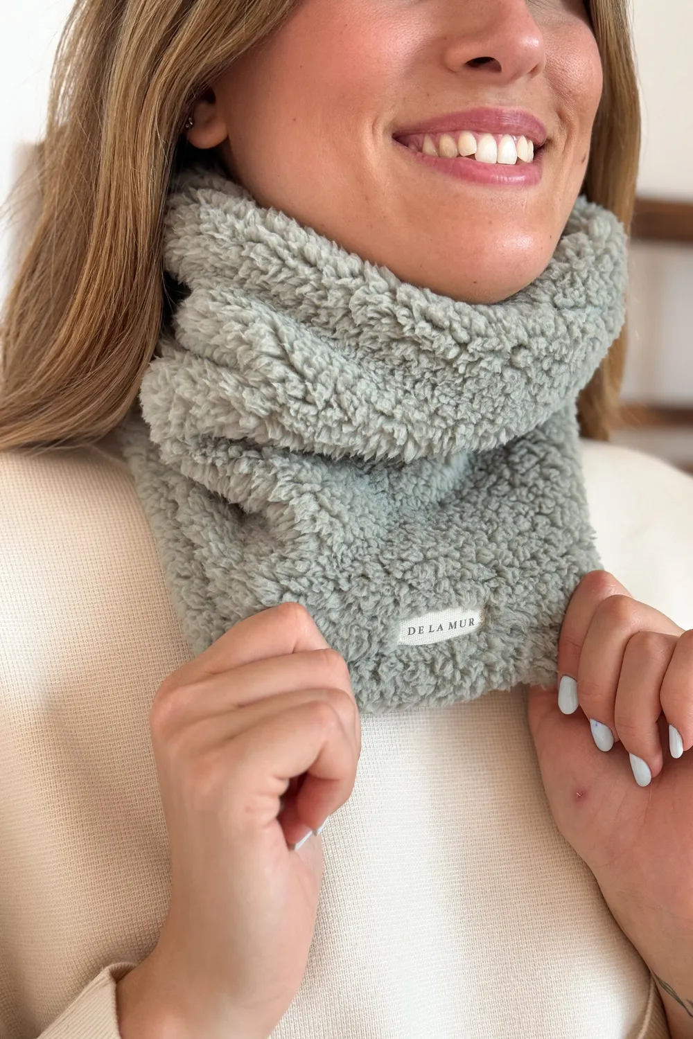 Polo Cuello halsvarmer mintgrønn teddyfleece