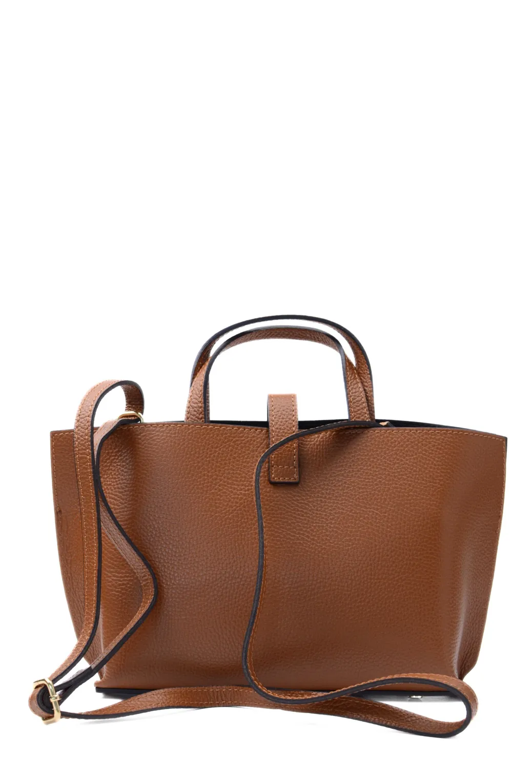 Latalia Aversa skulderveske skinn camel 33 cm