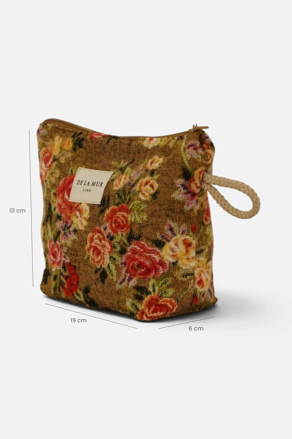 De La Mur Esme toalettmappe sennep floral 19 cm