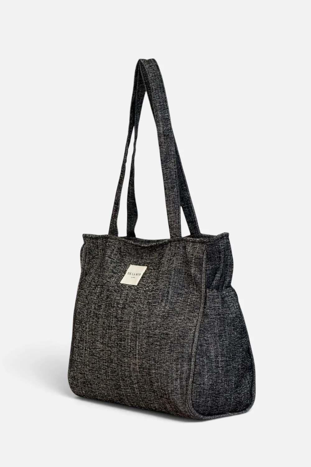 De La Mur Sombra handleveske grå med glidelås 47x34