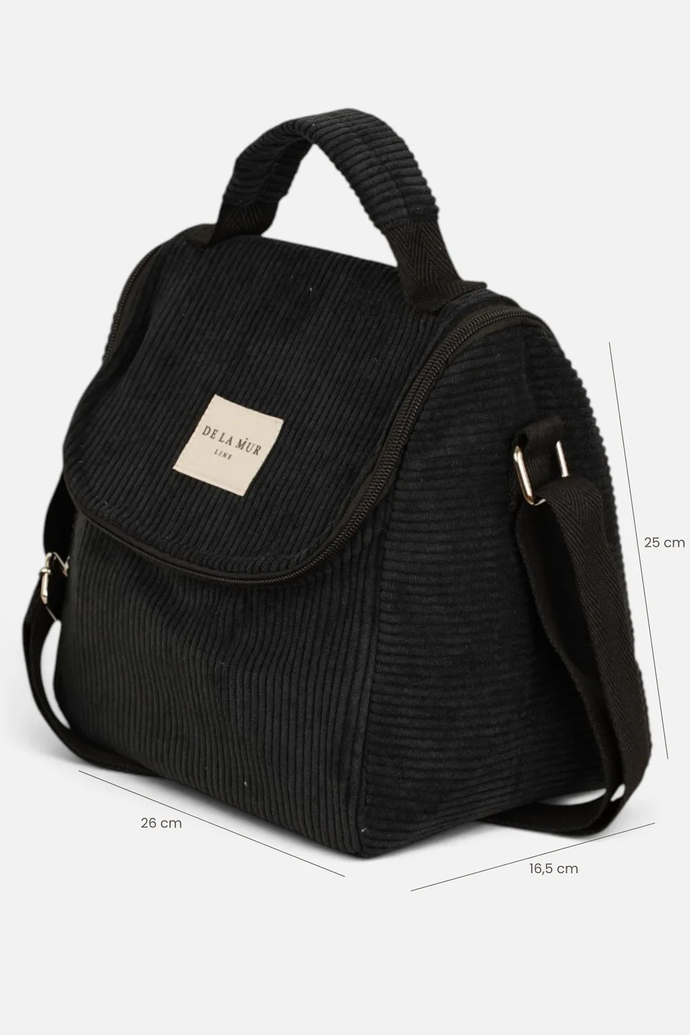 De La Mur Lunch Nit matbag svart 25x26