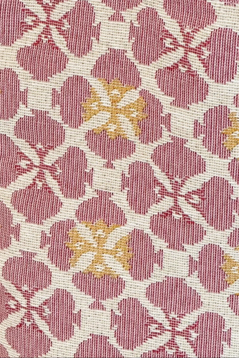 De La Mur Blat totebag rosa jacquard 34x37 cm