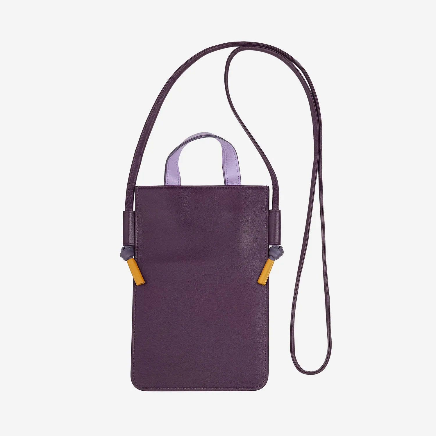 DuDubags Faro mobilveske deep purple ekte skinn