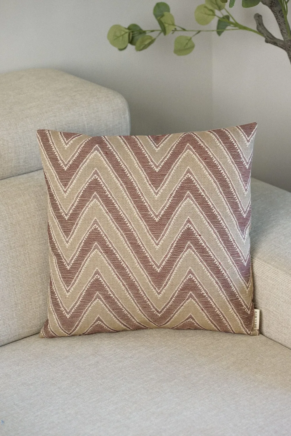 De La Mur Kasa putetrekk rød beige jacquard