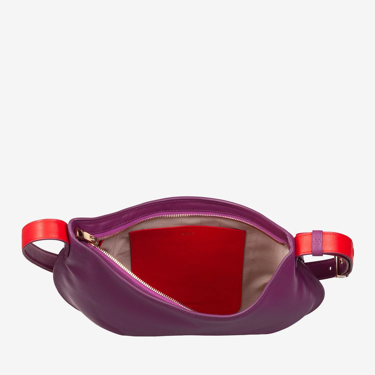 DuDubags Hispani hobo skulderveske fucsia skinn