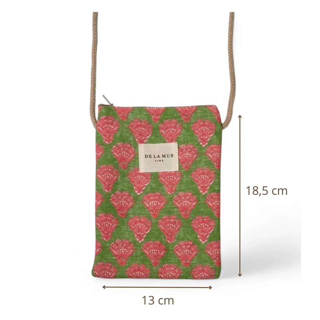 De La Mur Sita mobilveske rosa blomstret 13 cm