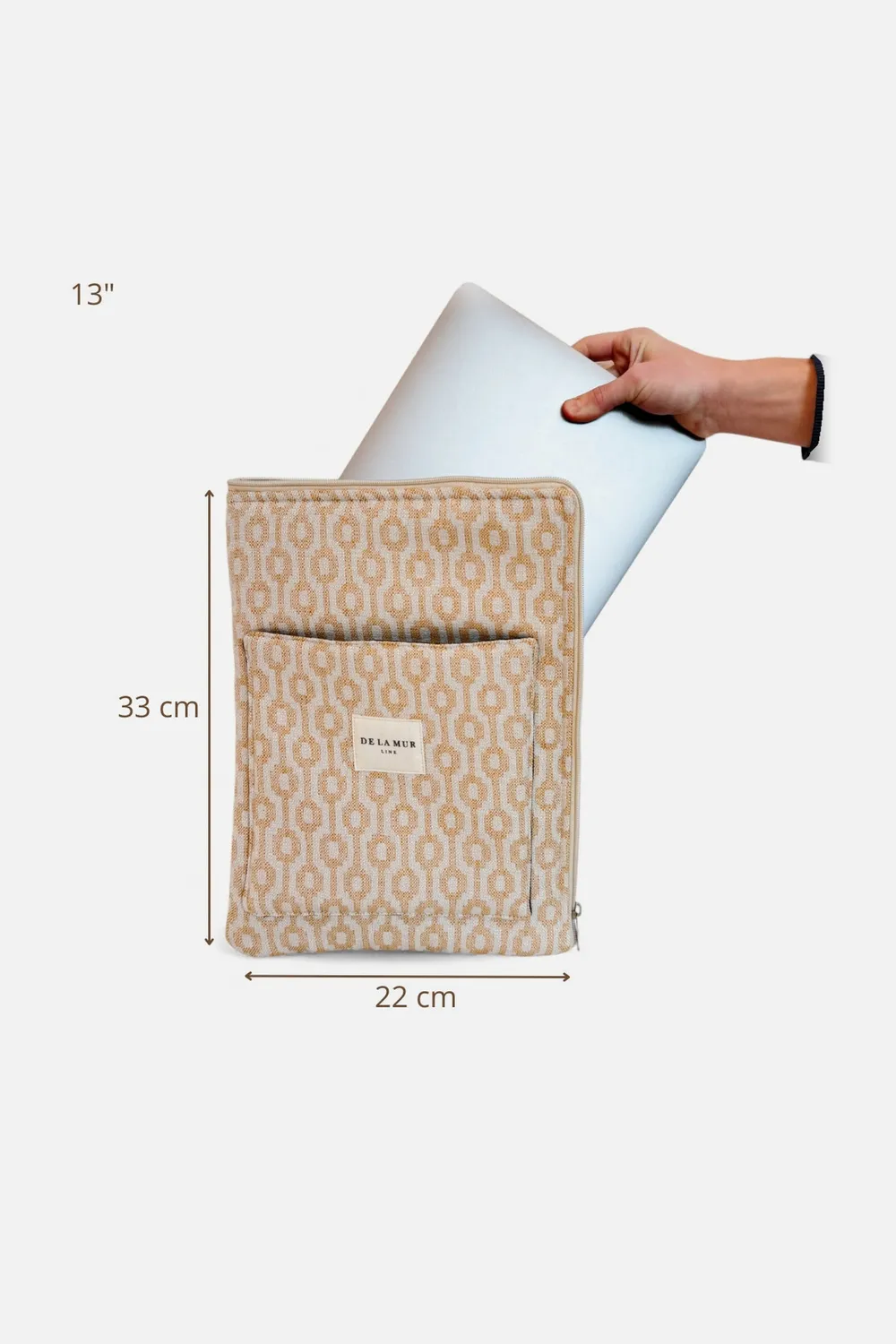 De La Mur Chipre laptopmappe beige mostaza