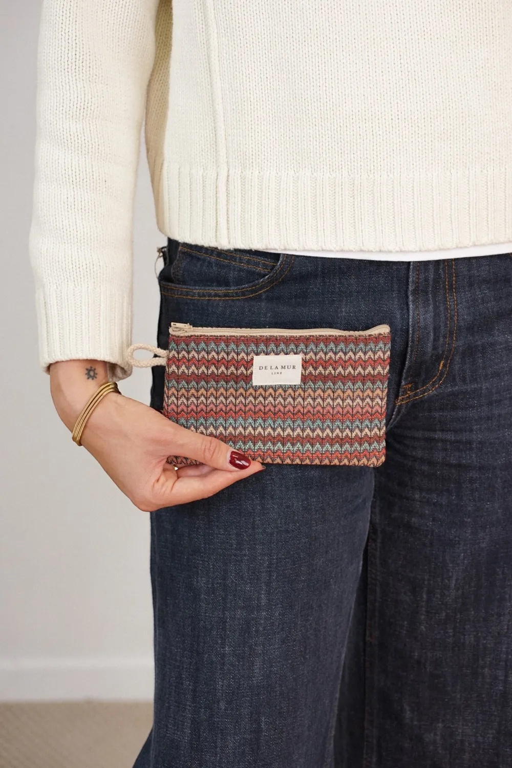 De La Mur Fron mini toalettmappe jacquard flerfarget