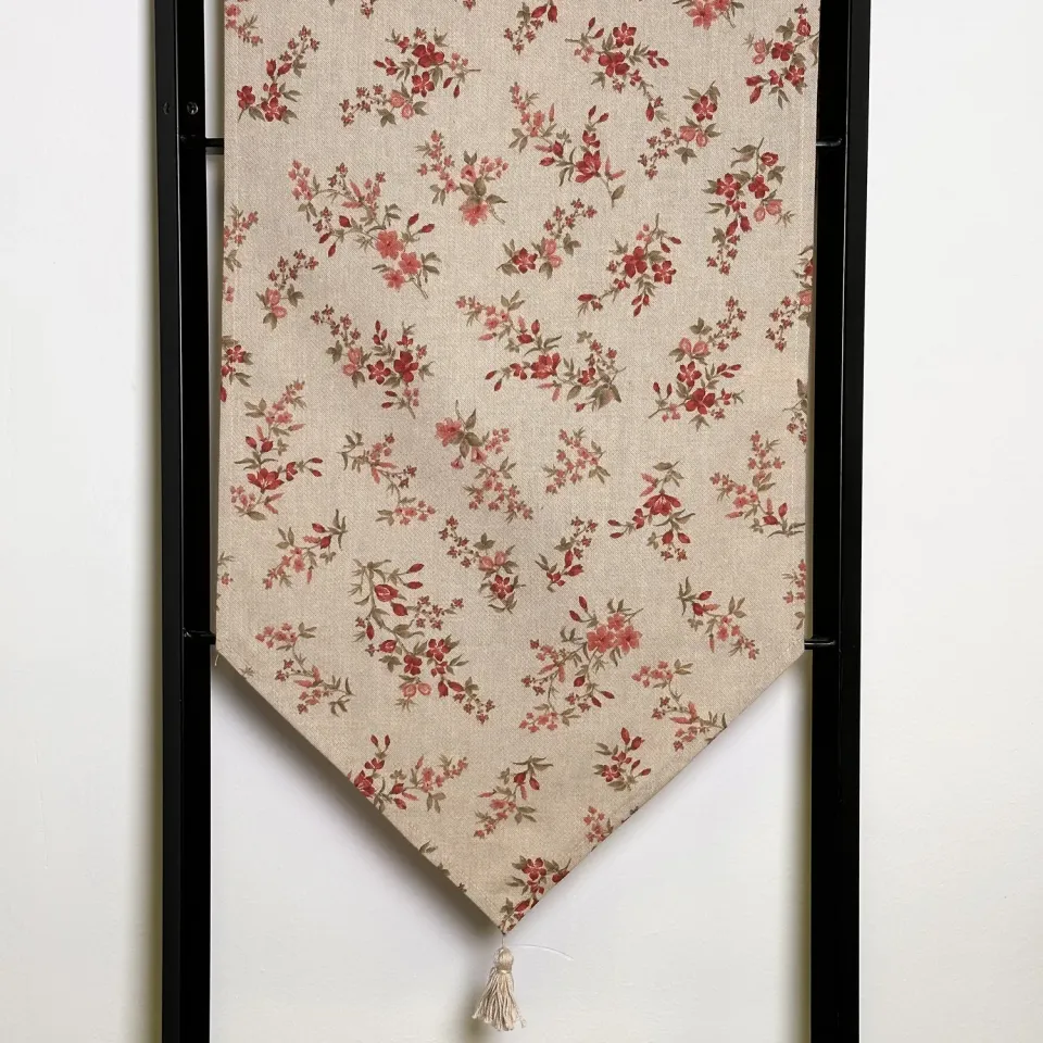 De La Mur Lola bordløper beige blomstret 42x165 cm