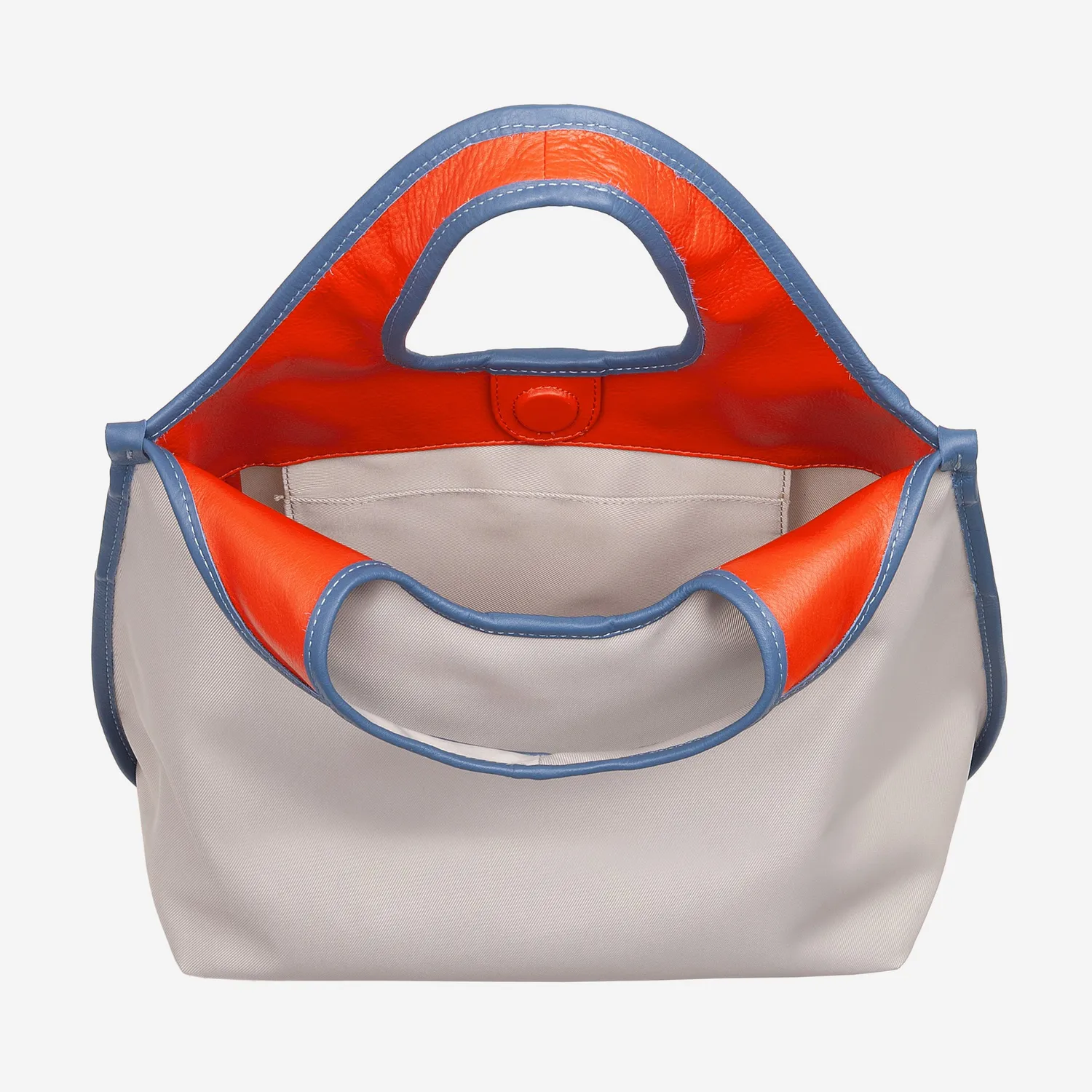 DuDubags Handy håndveske nylon perlegrå skulderreim