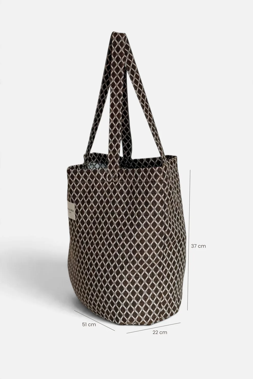 De La Mur Cobre stor shopper brun geometrisk