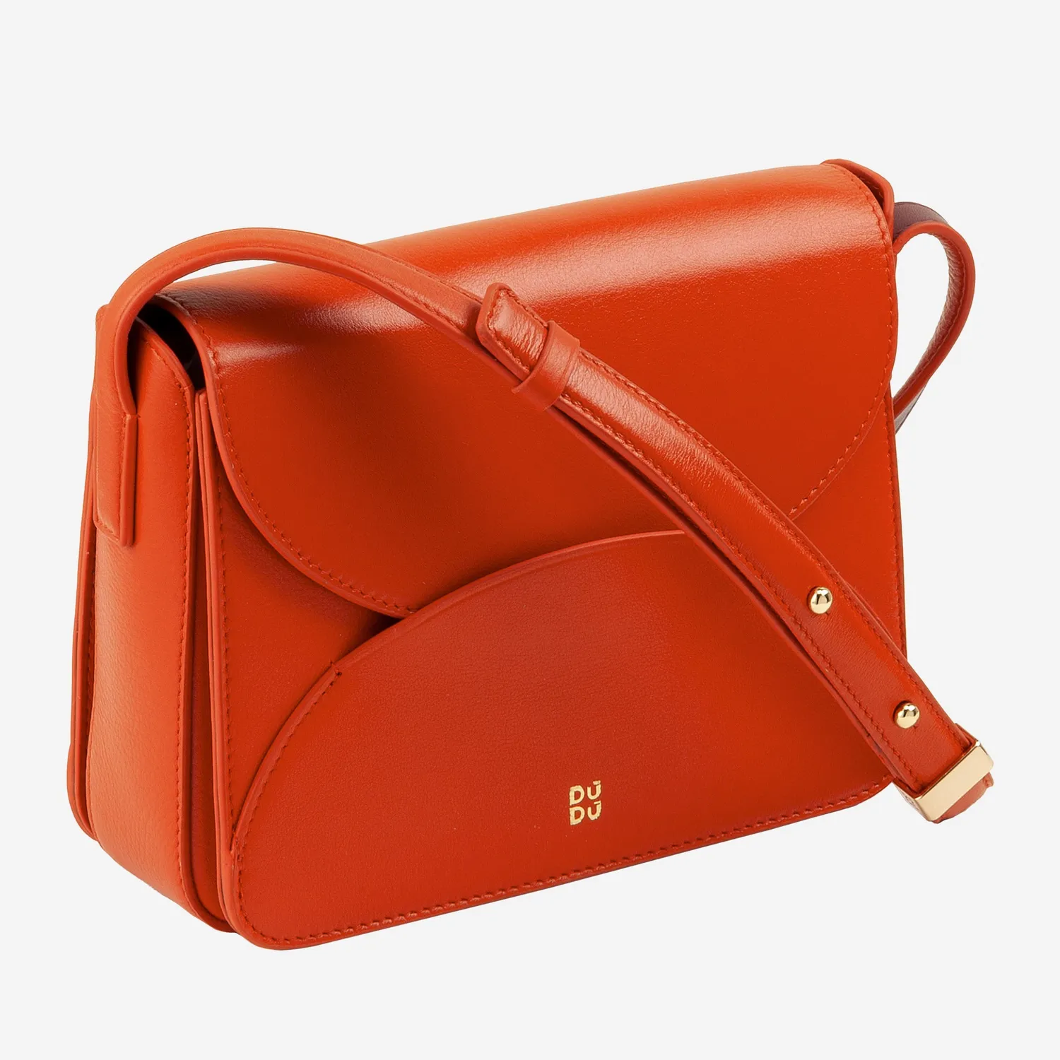 DuDubags Cefalonia skulderveske arancio pumpkin skinn