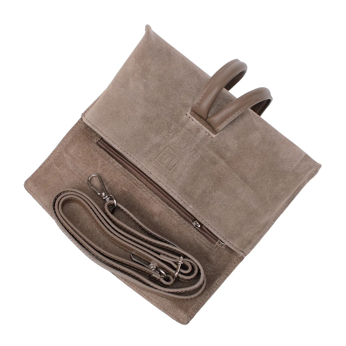 Latalia Barletta clutch veske taupe semsket